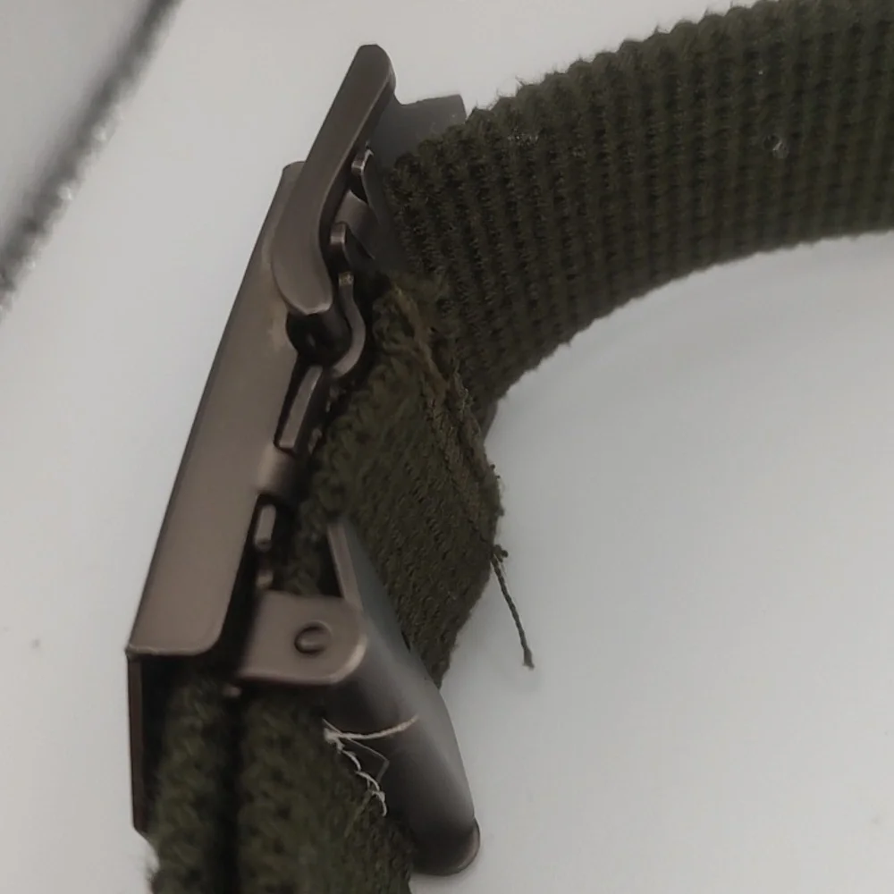 Kids Olive Green Belt with Fleur-de-Lis Buckle Scouts